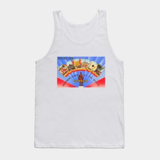 Greetings from Dalton Georgia, Vintage Large Letter Postcard Tank Top